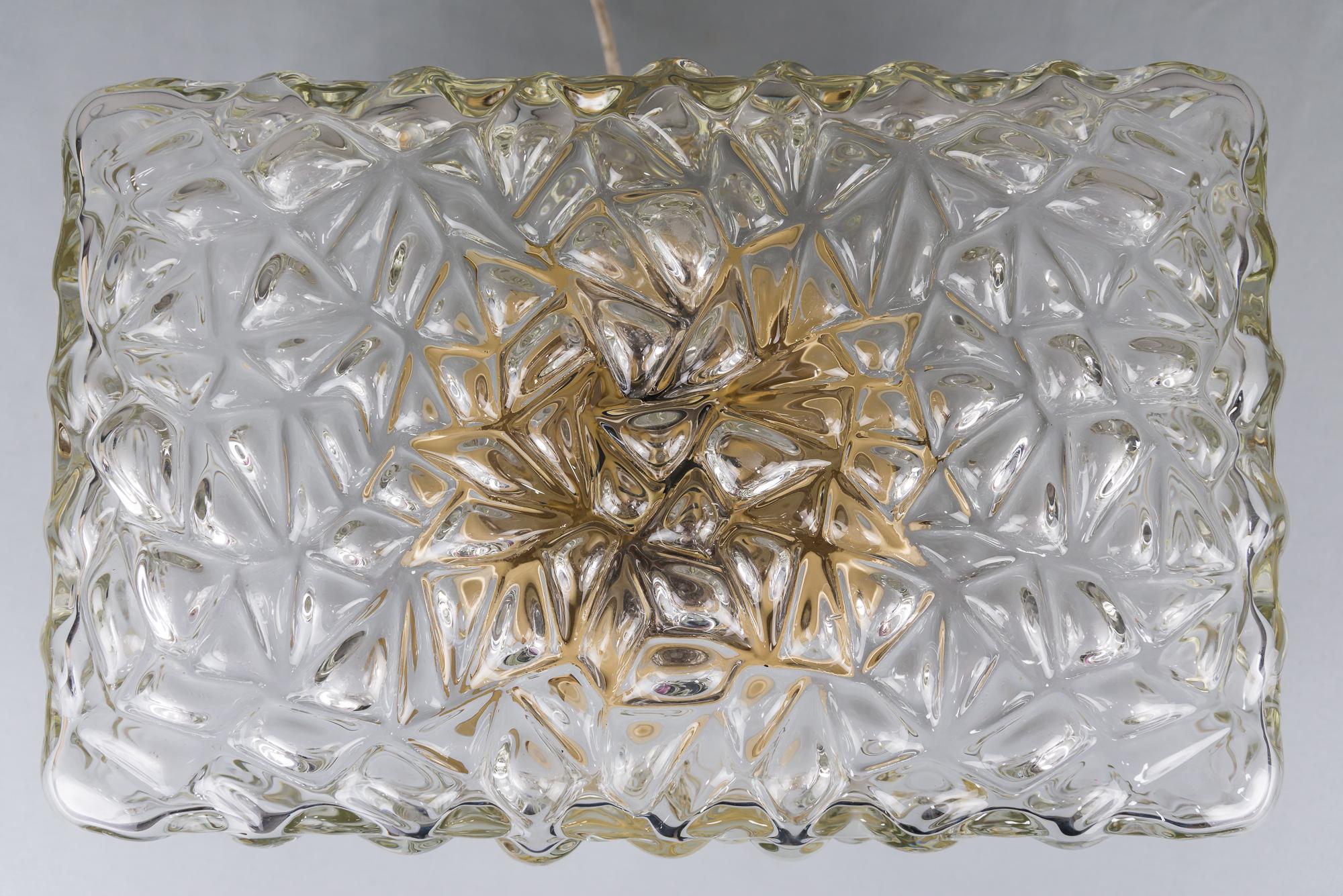 Rupert Nikoll Ceiling Lamp, circa 1950s In Good Condition For Sale In Wien, AT