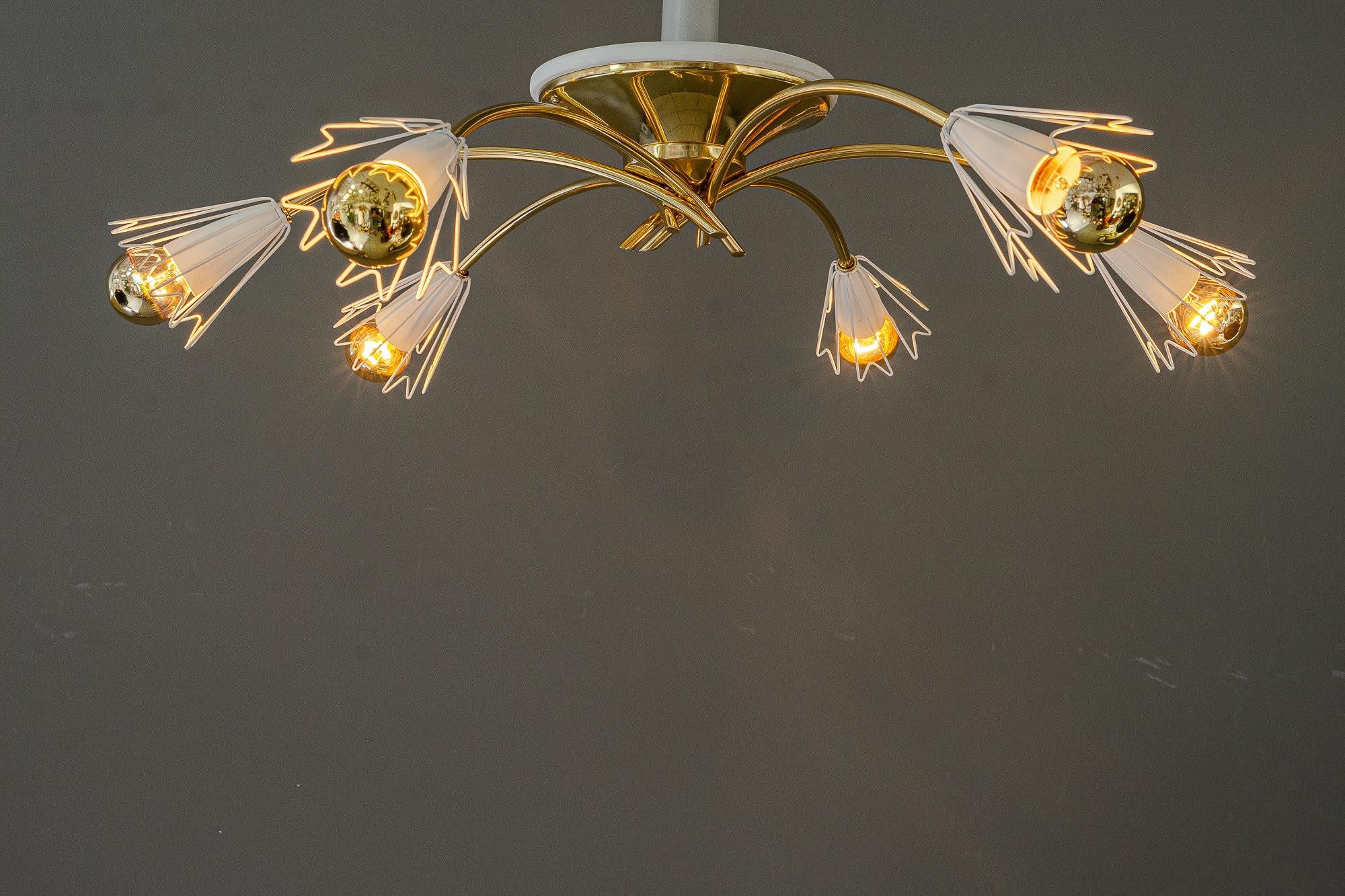 Rupert Nikoll Ceiling lamp vienna around 1950s For Sale 2
