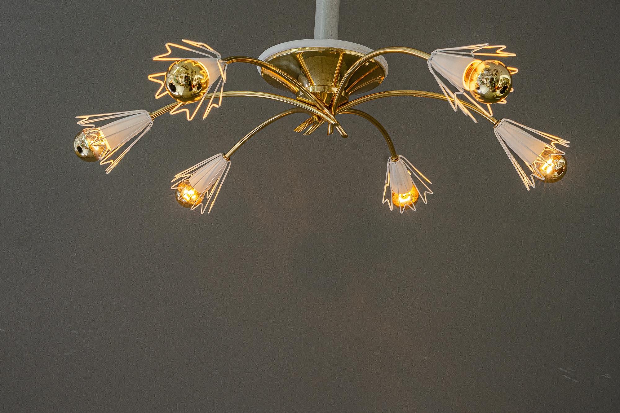Rupert Nikoll Ceiling lamp vienna around 1950s For Sale 3