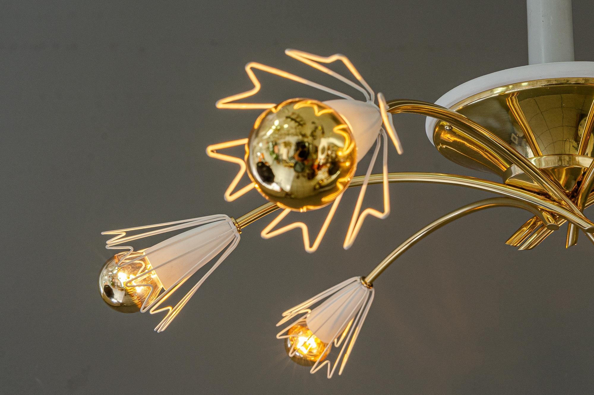 Rupert Nikoll Ceiling lamp vienna around 1950s For Sale 6