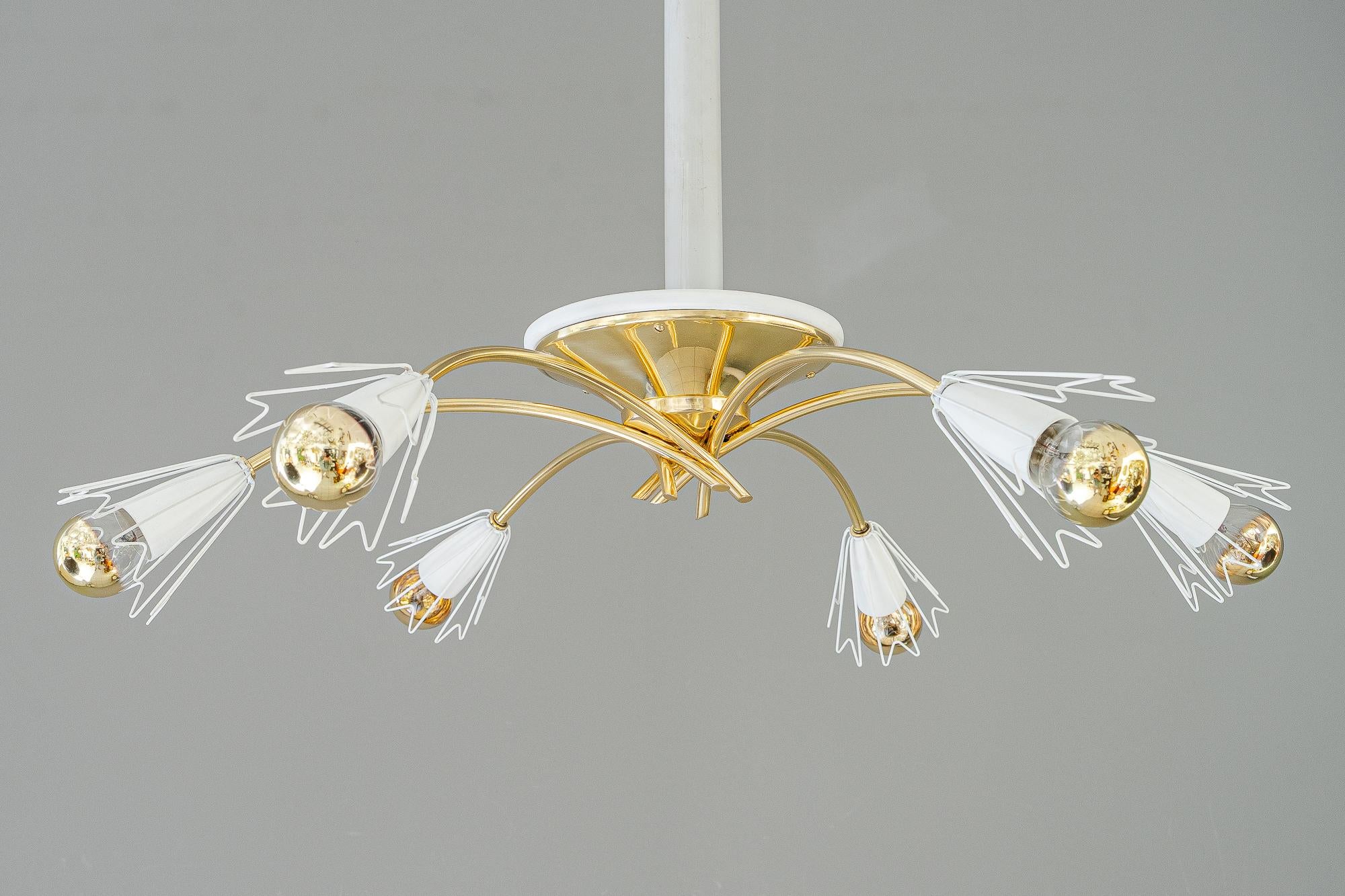Austrian Rupert Nikoll Ceiling lamp vienna around 1950s For Sale