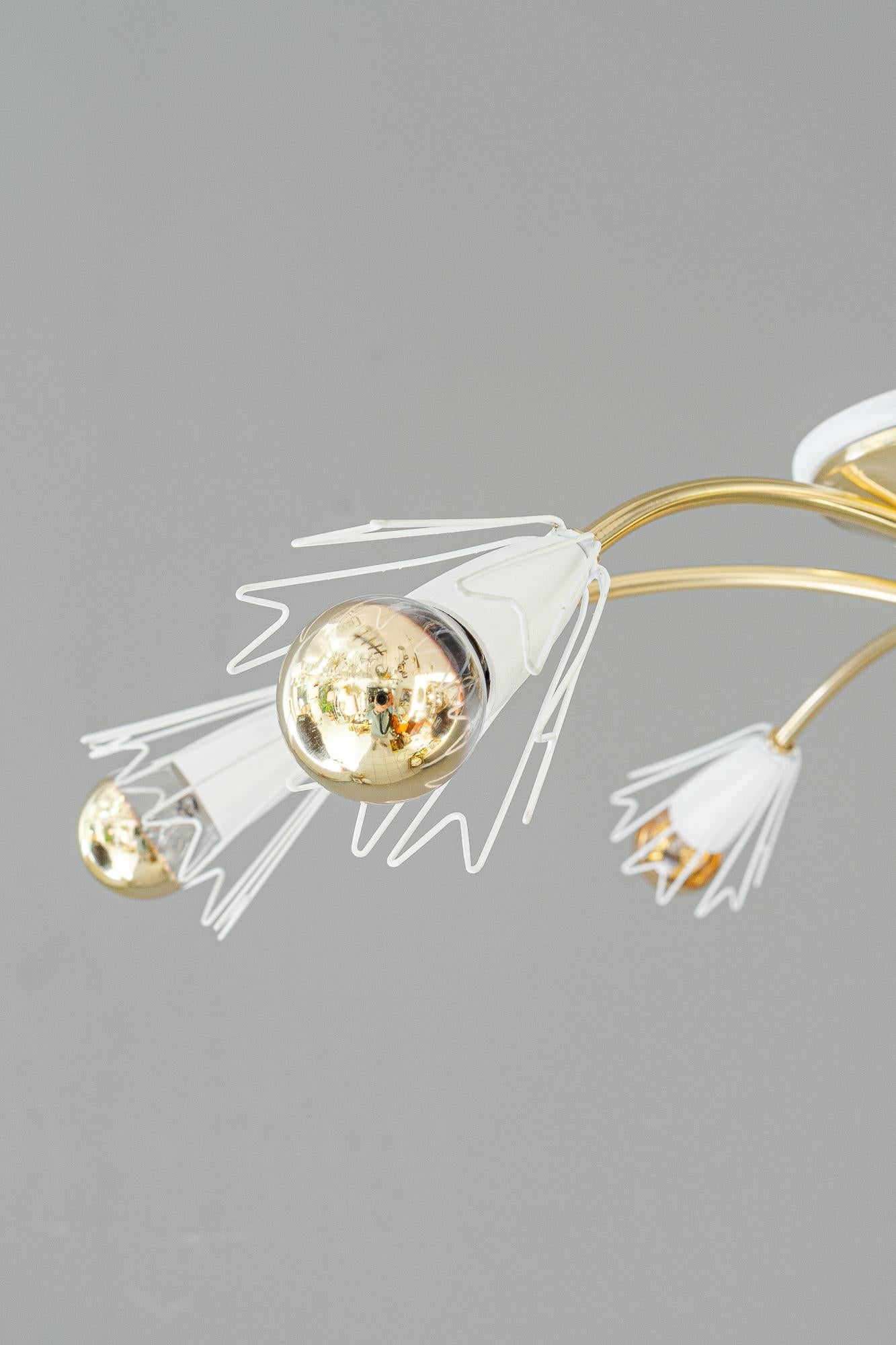 Rupert Nikoll Ceiling lamp vienna around 1950s In Good Condition For Sale In Wien, AT