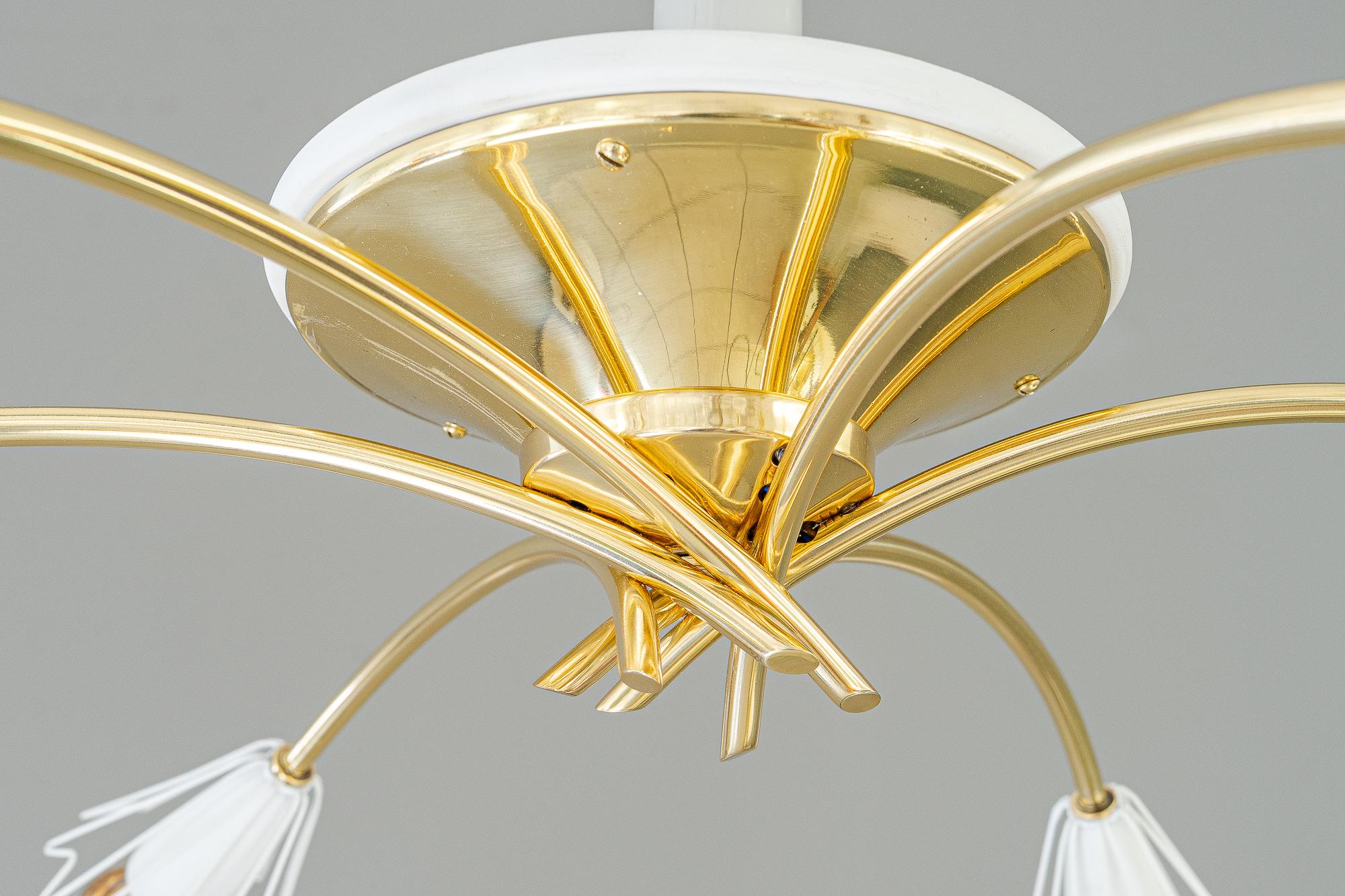 Mid-20th Century Rupert Nikoll Ceiling lamp vienna around 1950s For Sale