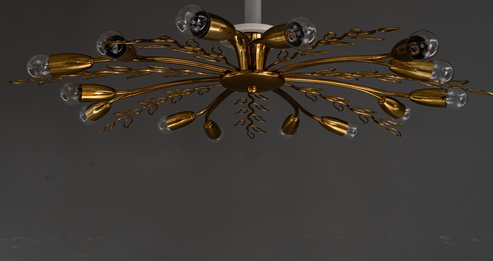Mid-Century Modern Rupert Nikoll ceiling lamp vienna around 1960 For Sale