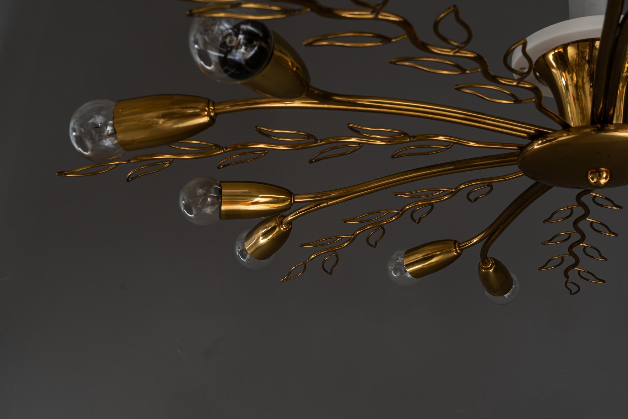 Rupert Nikoll ceiling lamp vienna around 1960 In Good Condition For Sale In Wien, AT