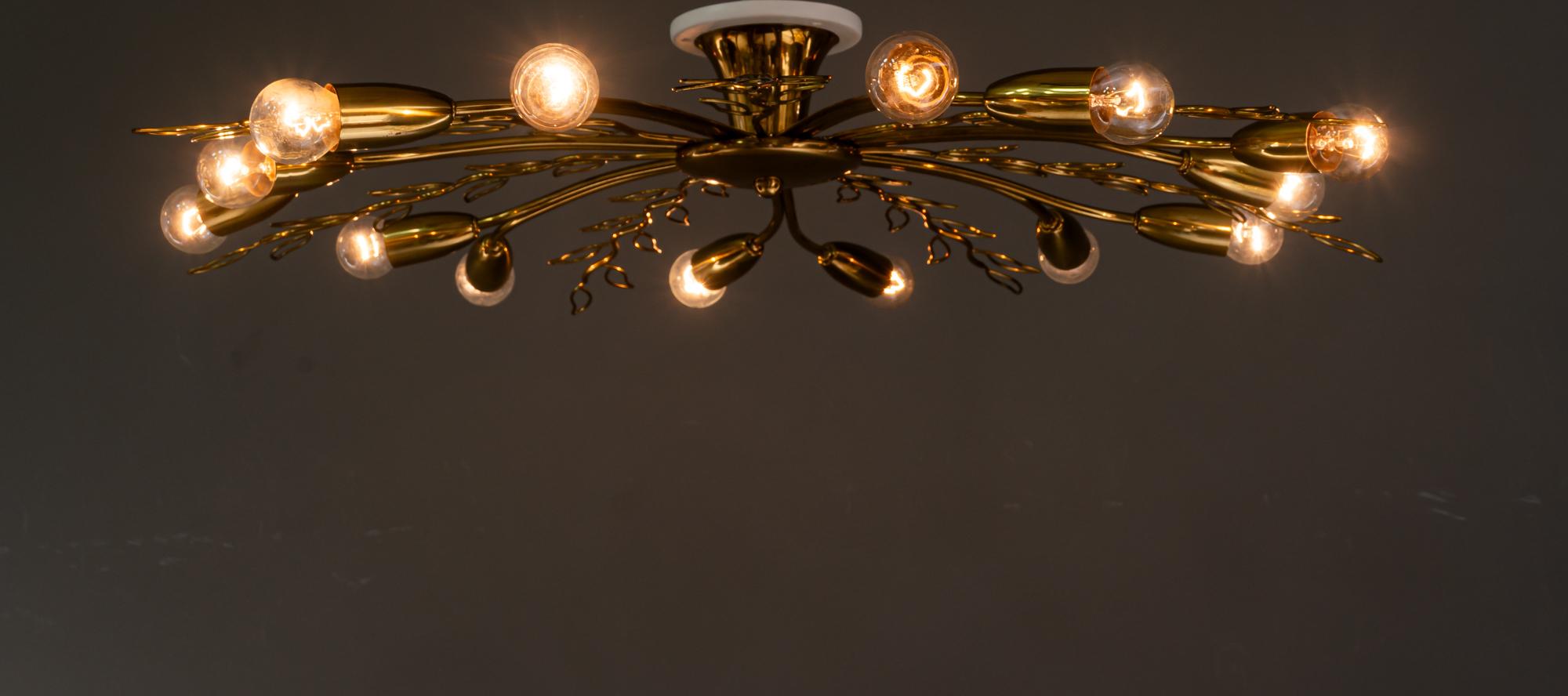 Rupert Nikoll ceiling lamp vienna around 1960 For Sale 2