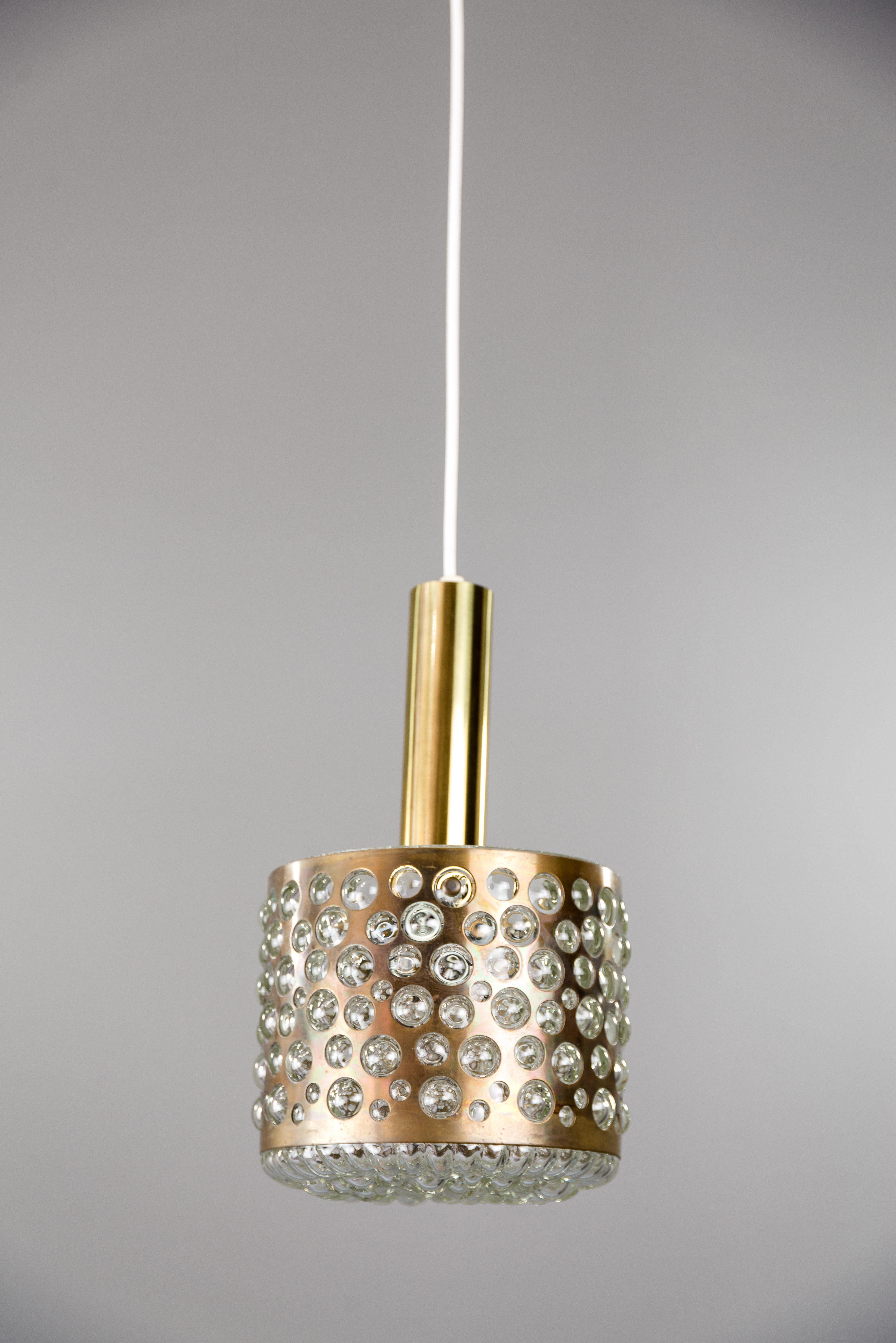 Mid-Century Modern Rupert Nikoll Chandelier, circa 1950s, Vienna, Austria For Sale