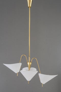Rupert Nikoll chandelier with lucite shades vienna around 1960s