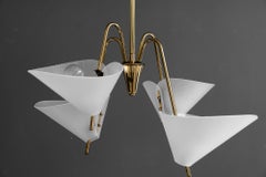 Lampadario Rupert Nikoll con paralumi in lucite vienna anni '60 circa