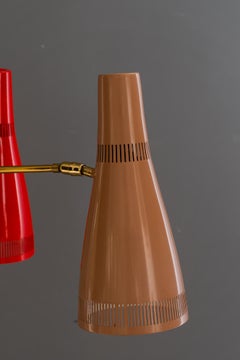 Rupert Nikoll Kronleuchter mit schwenkbaren Schirmen wien um 1960