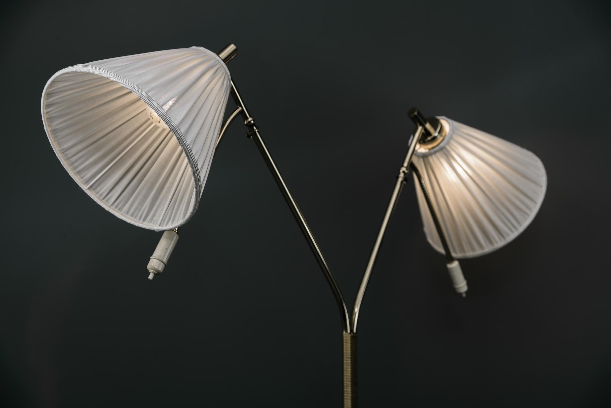 Fabric Rupert Nikoll Floor Lamp, circa 1950s For Sale