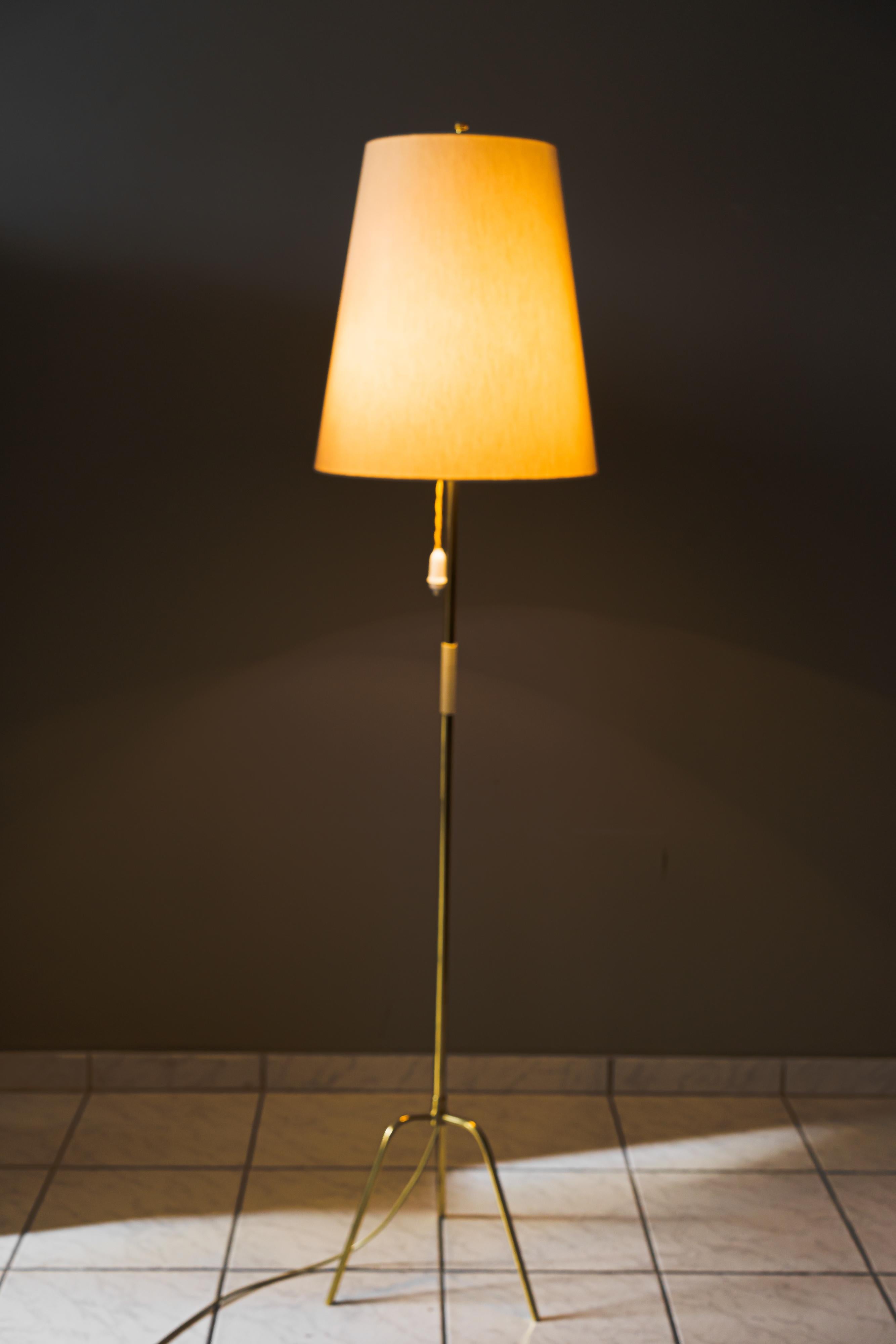 Mid-Century Modern Rupert Nikoll Floor Lamp Vienna Around, 1950s For Sale
