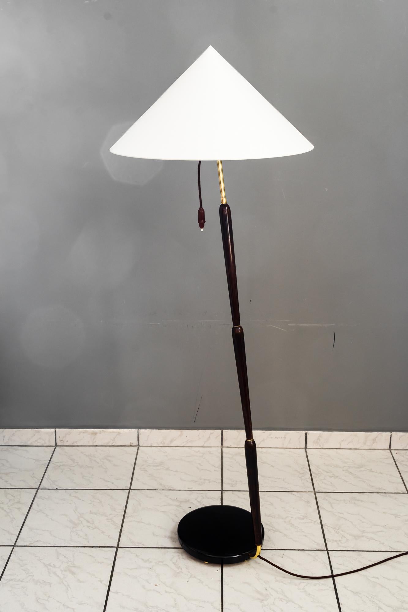 Lacquered Rupert Nikoll Floor Lamp Vienna Around 1950s For Sale