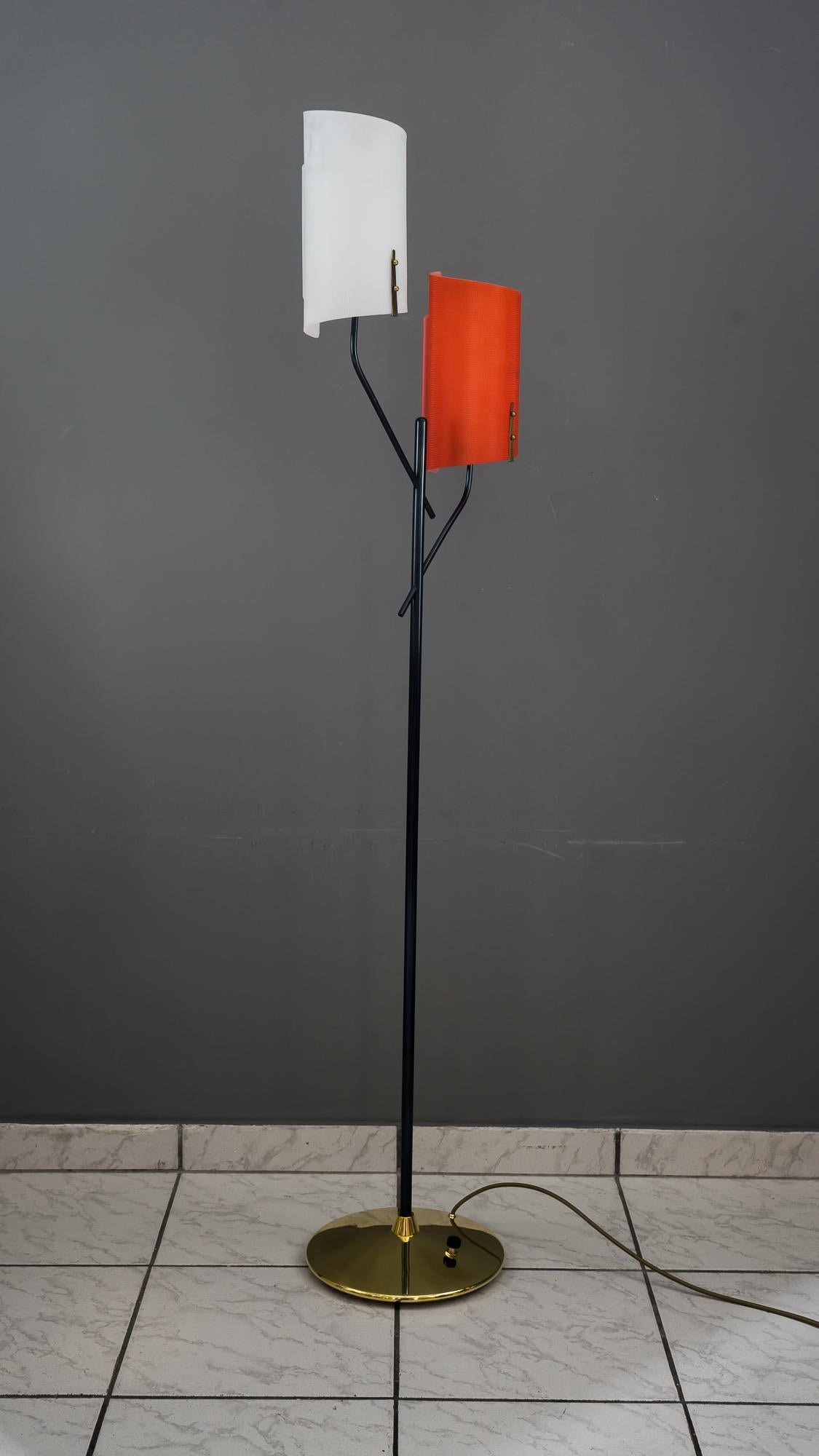 Rupert Nikoll Floor Lamp, Vienna, circa 1960s In Good Condition For Sale In Wien, AT