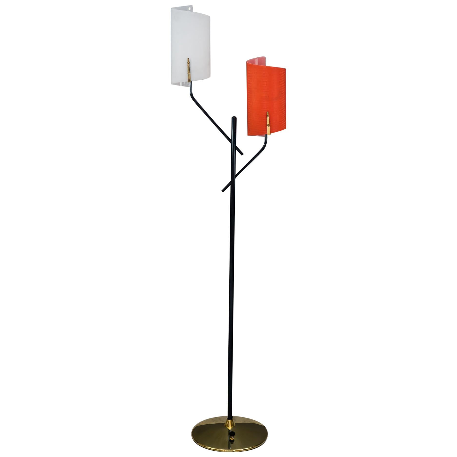 Rupert Nikoll Floor Lamp, Vienna, circa 1960s