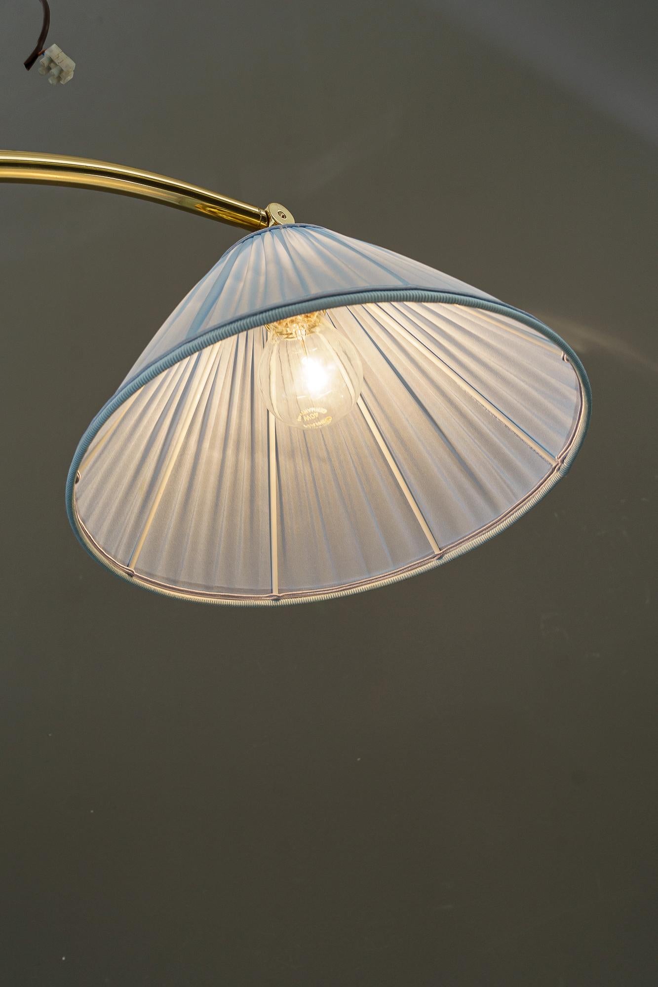 Rupert nikoll floor lamp with fabric shade around 1950s For Sale 2
