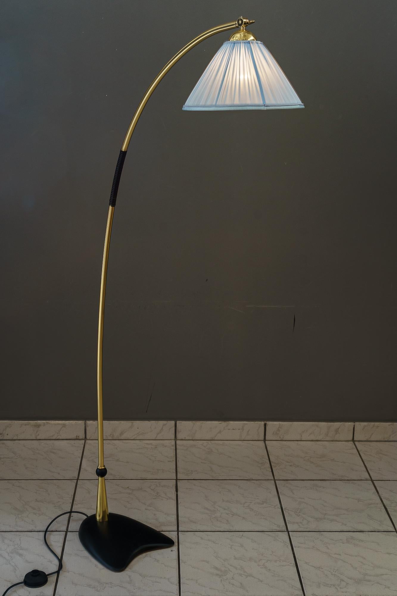 Rupert nikoll floor lamp with fabric shade around 1950s For Sale 5