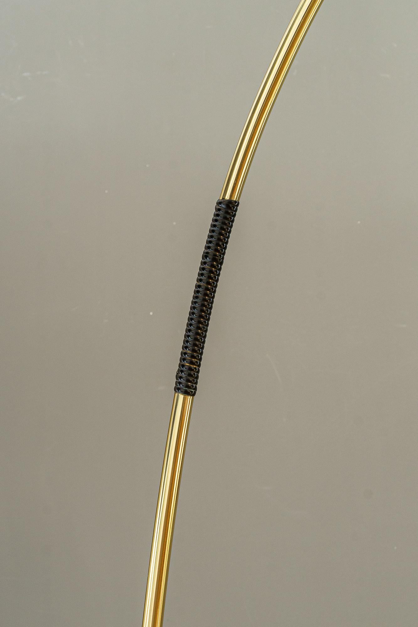 Rupert nikoll floor lamp with fabric shade around 1950s For Sale 8