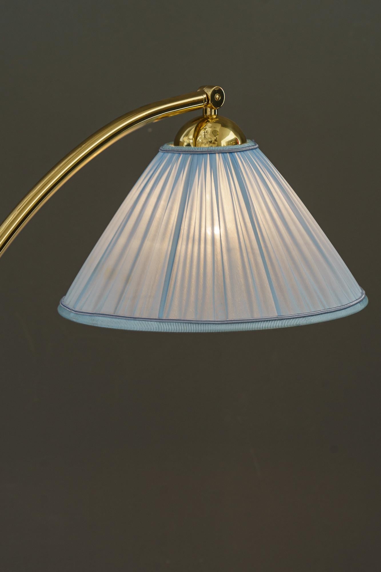 Rupert nikoll floor lamp with fabric shade around 1950s For Sale 1