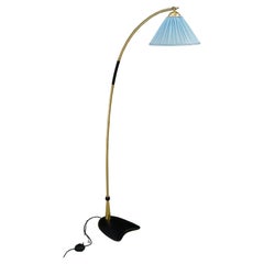 Rupert nikoll floor lamp with fabric shade around 1950s