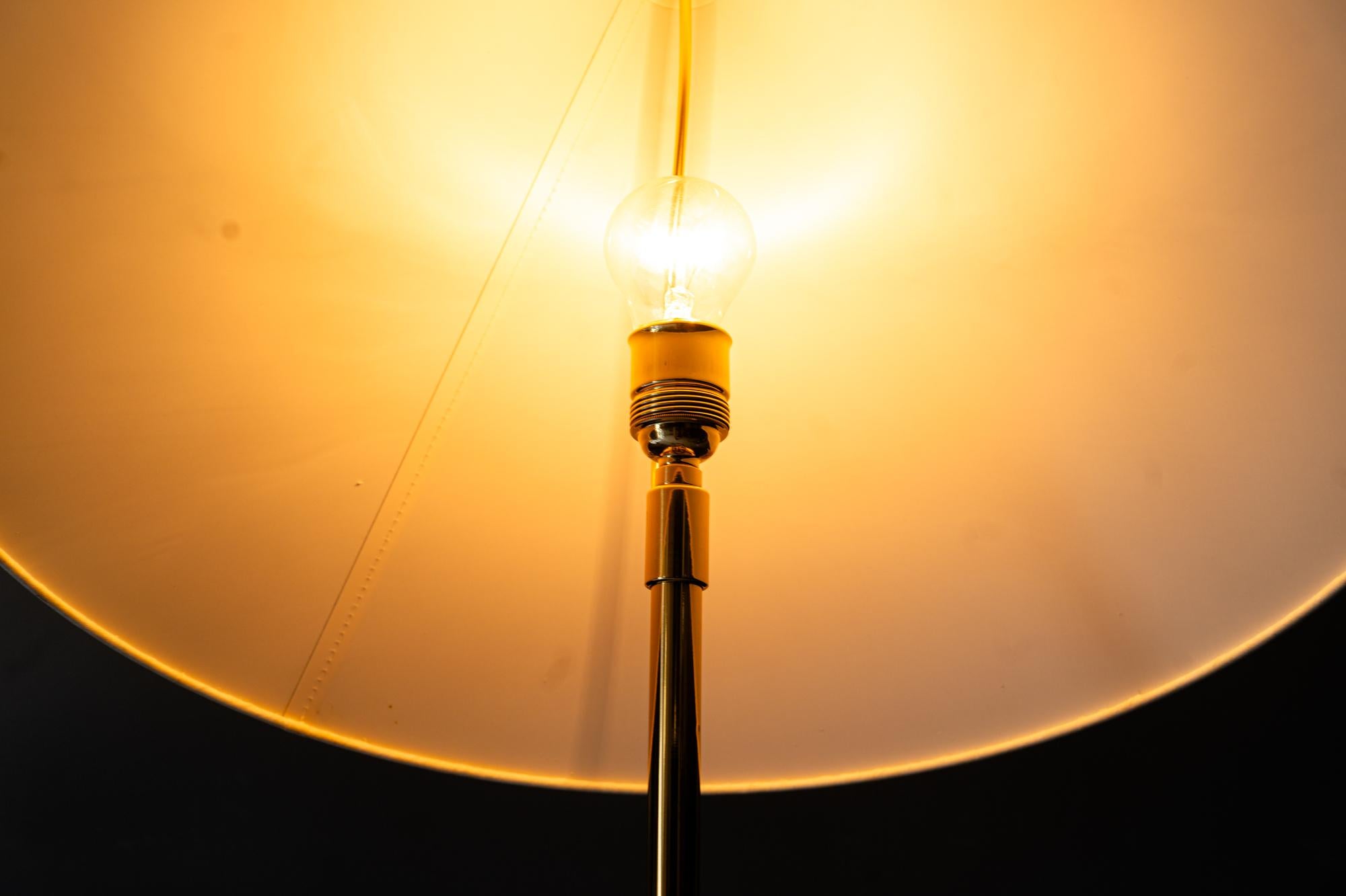 Rupert Nikoll Floor Lamp with fabric shade vienna 1950s 1