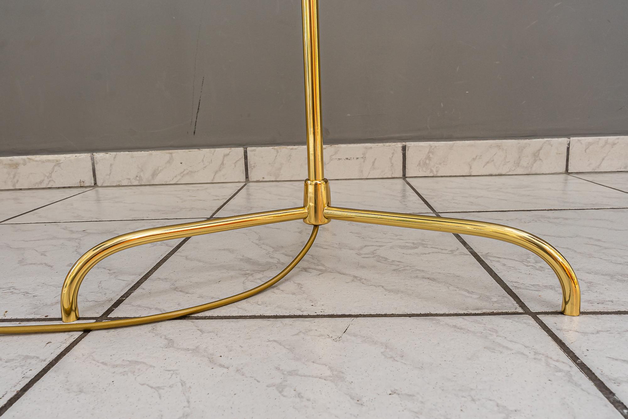 Rupert Nikoll Lampadaire avec abat-jour en tissu vienne vers 1950 Bon état - En vente à Wien, AT