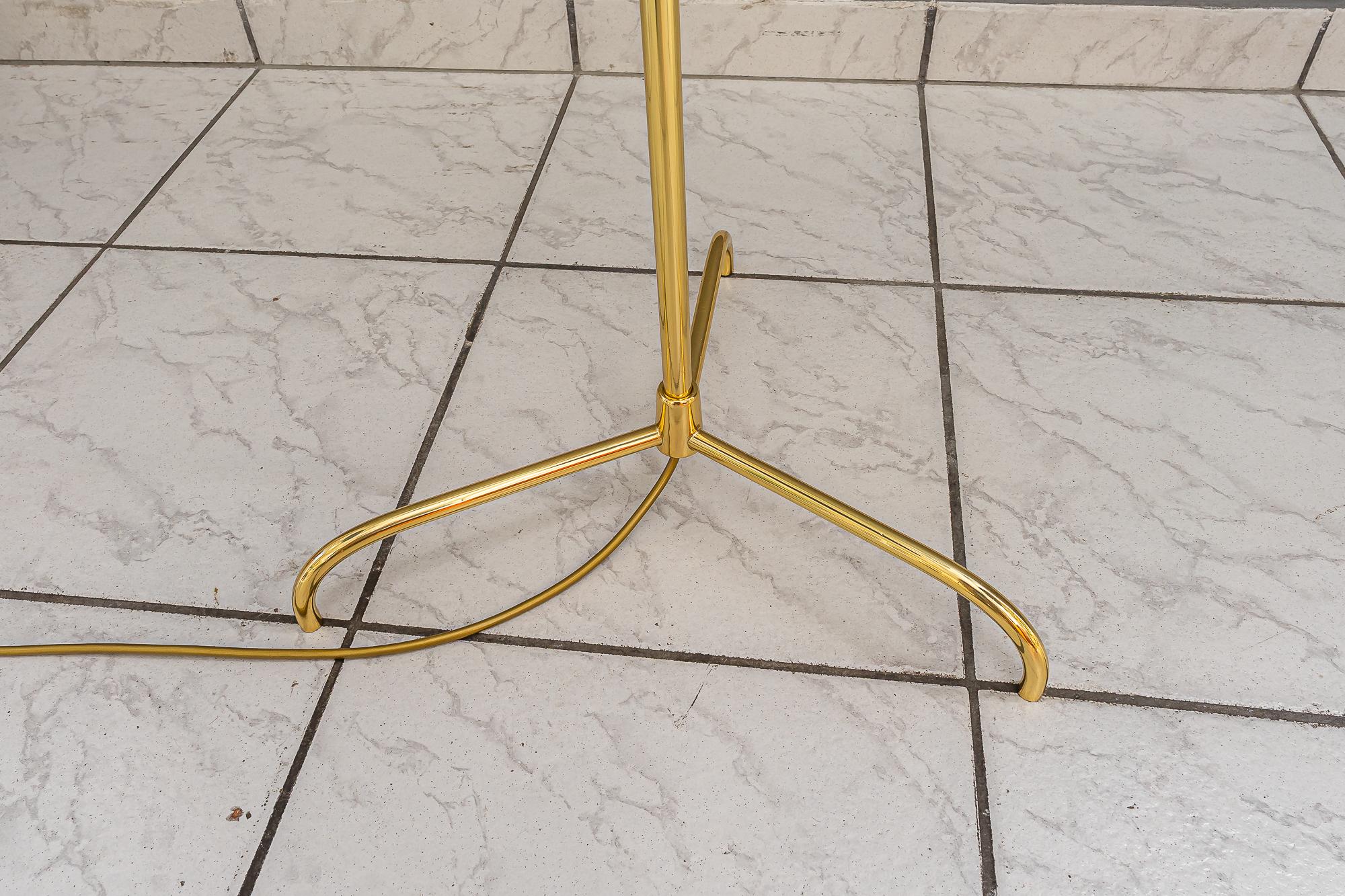 Milieu du XXe siècle Rupert Nikoll Lampadaire avec abat-jour en tissu vienne vers 1950 en vente
