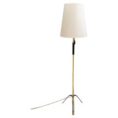 Rupert Nikoll Lampadaire avec abat-jour en tissu vienne vers 1950
