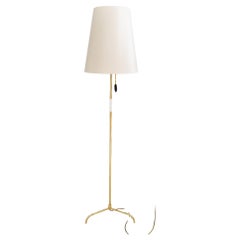 Rupert Nikoll Floor lamp with fabric shade vienna around 1950s