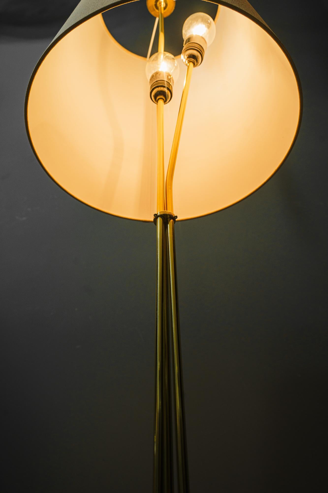 Rupert Nikoll Floor lamp with fabric shade vienna around 1960s For Sale 3