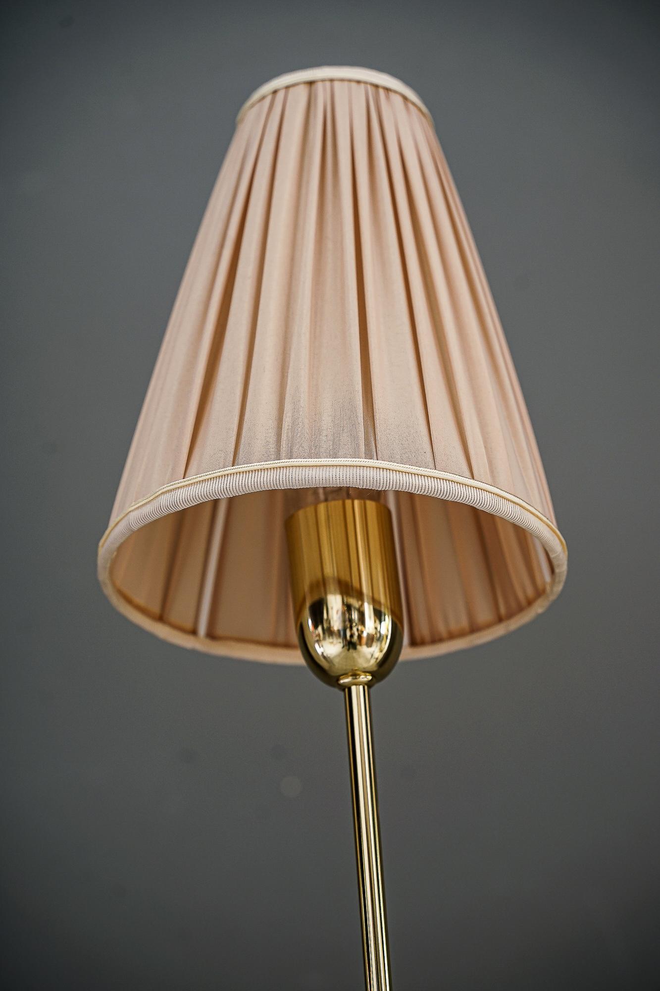 Rupert Nikoll Floor Lamp with Fabric Shades, Vienna, Around 1950s In Good Condition In Wien, AT