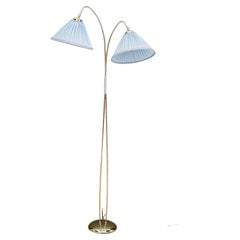 Rupert Nikoll Floor Lamp with Fabric Shades, Vienna, Around 1950s