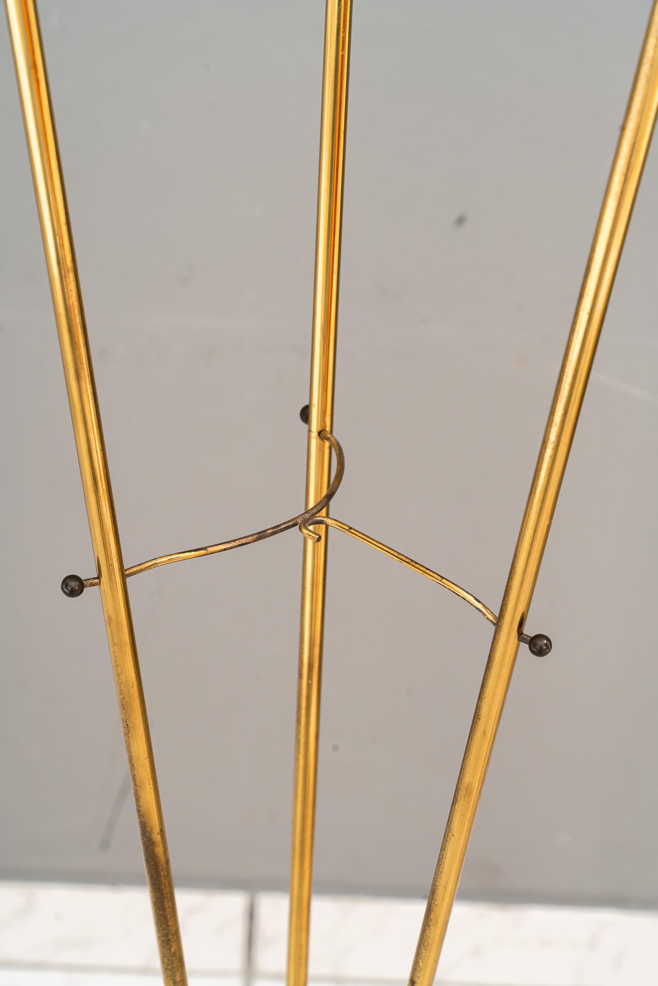 Rupert Nikoll Stehleuchte mit Stoffschirmen wien um 1960er (Österreichisch) im Angebot