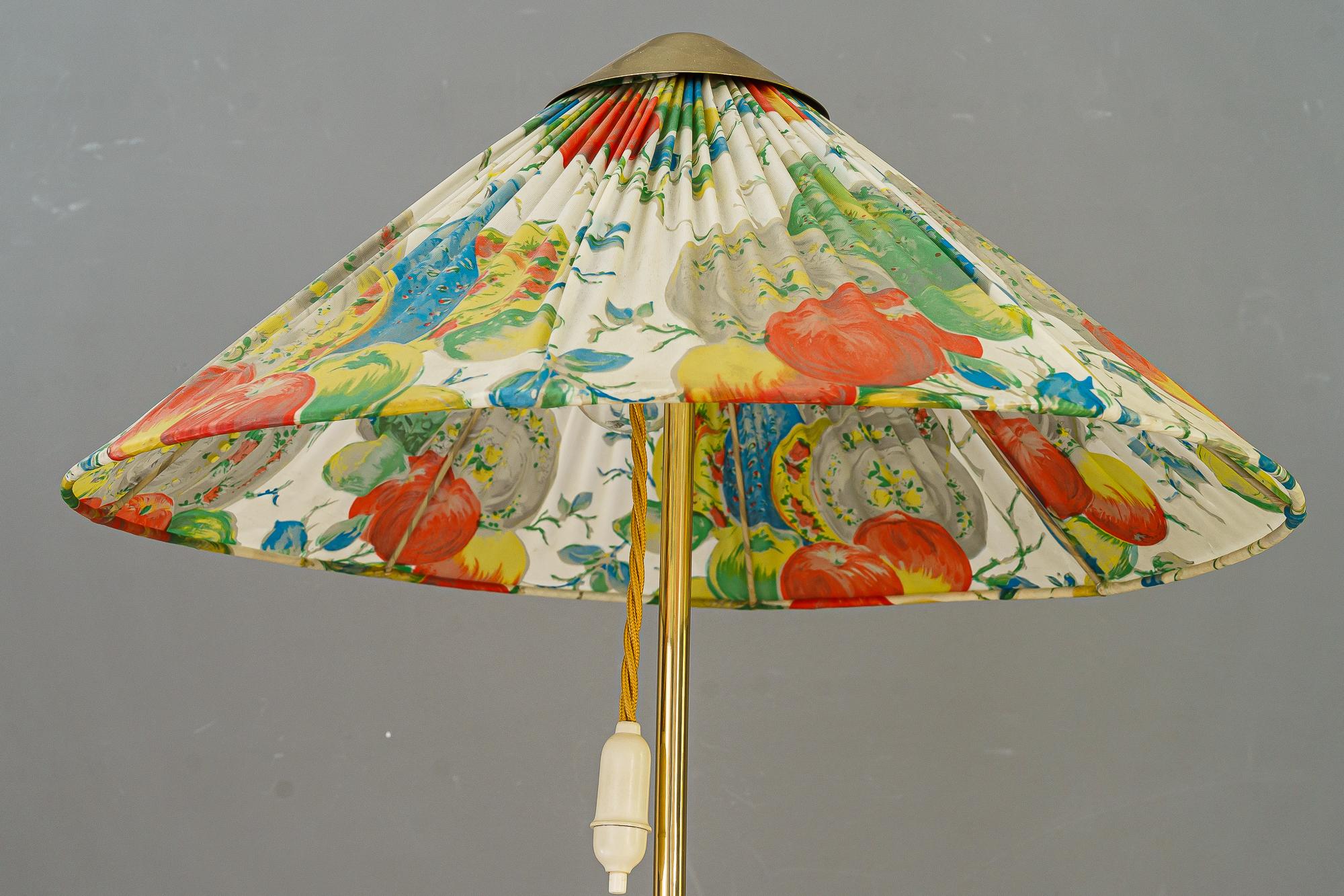 Rupert Nikoll lampadaire avec abat-jour en tissu original vienne vers 1950 en vente 5