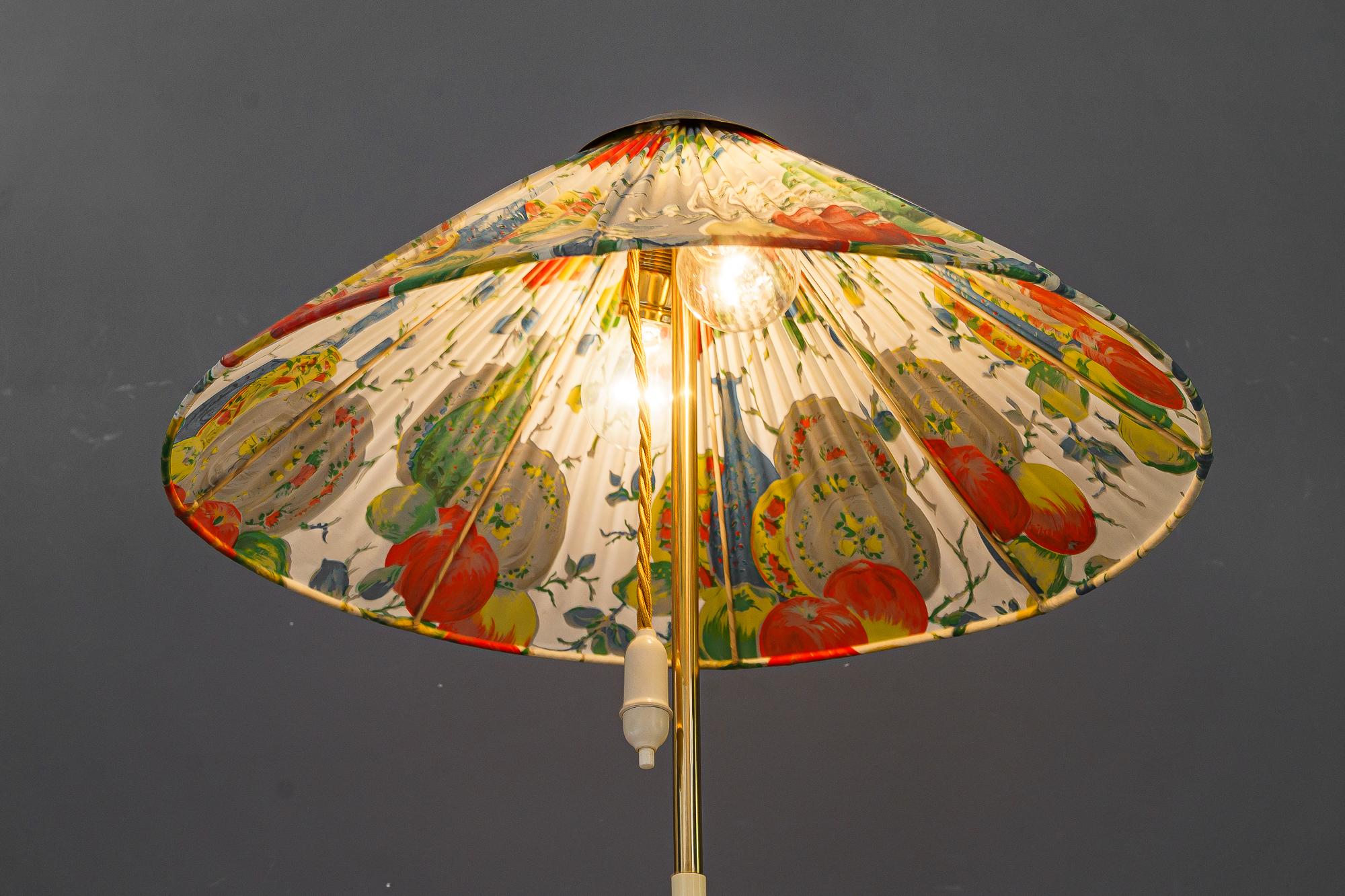 Rupert Nikoll lampadaire avec abat-jour en tissu original vienne vers 1950 en vente 8