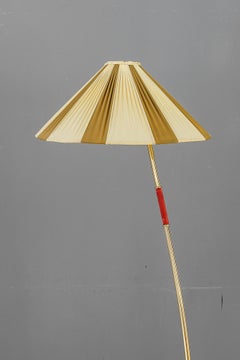 Rupert Nikoll floor lamp with original fabric shade vienna around 1950s