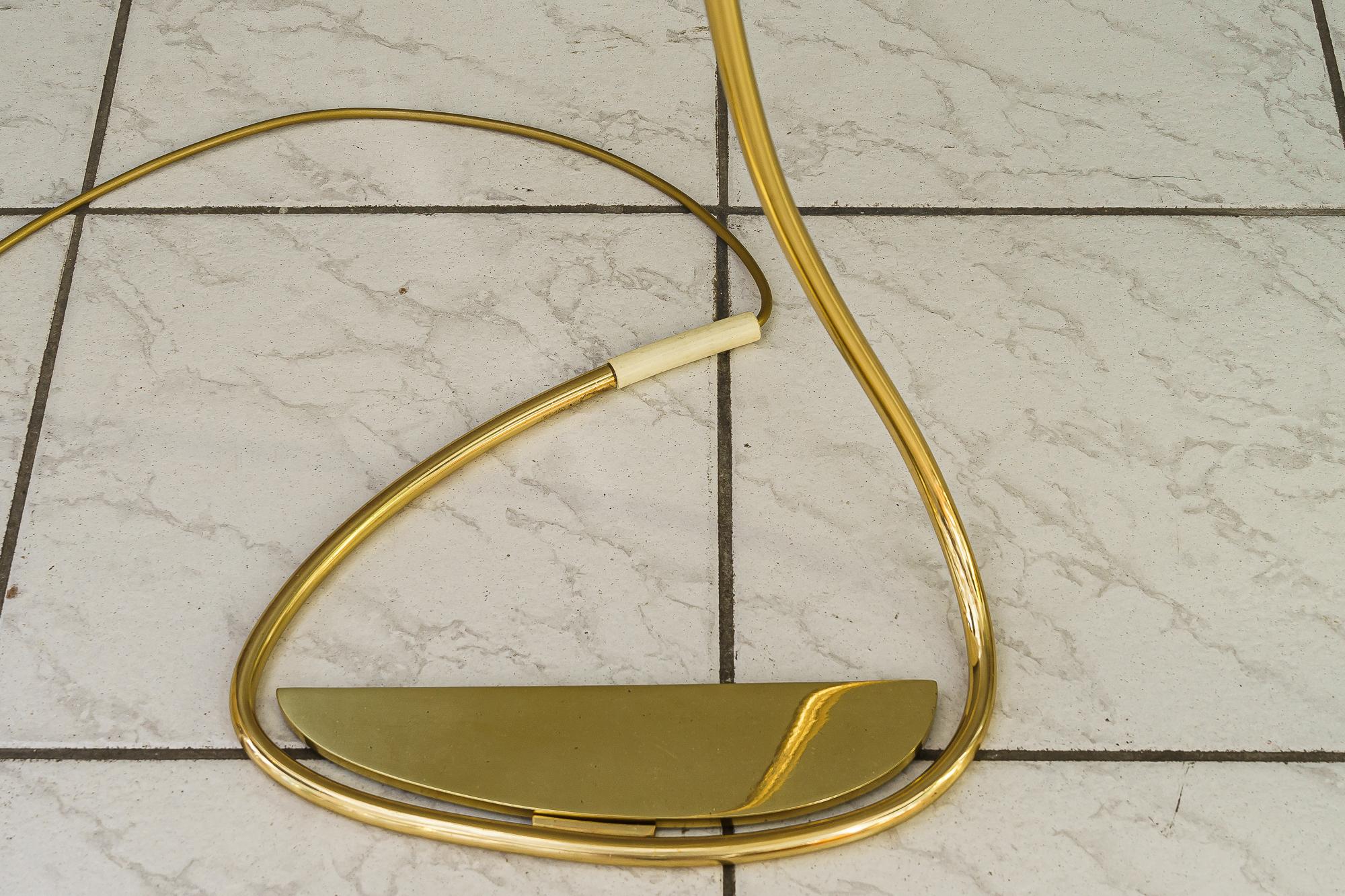 Rupert Nikoll lampadaire avec abat-jour en tissu original vienne vers 1950 en vente 1