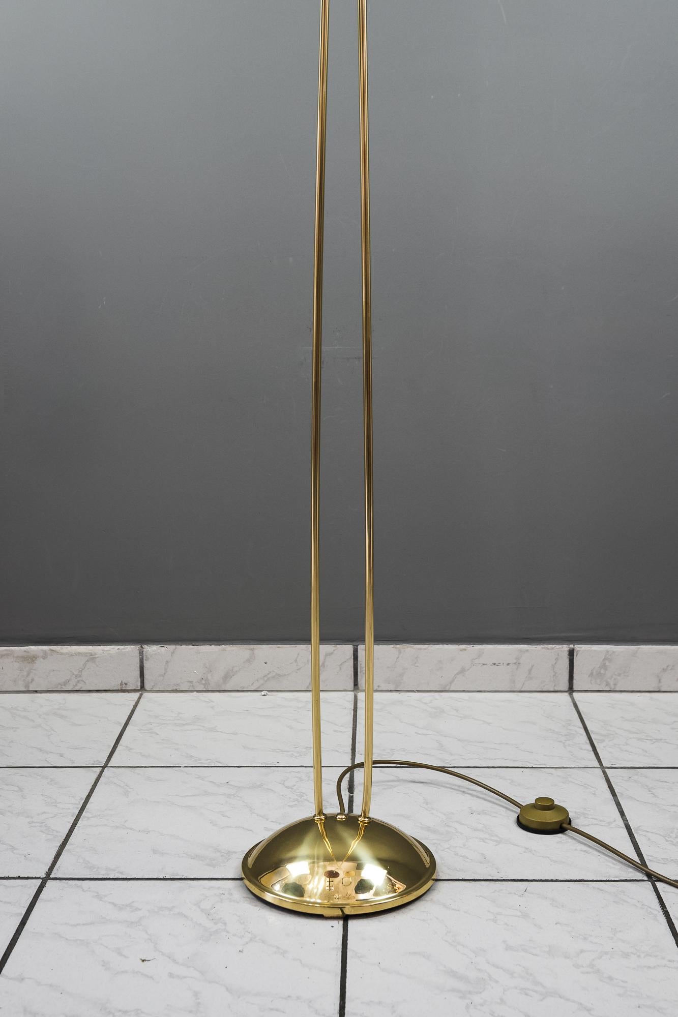 Brass Rupert Nikoll Floor Lamp with Tilting Shades, circa 1960s