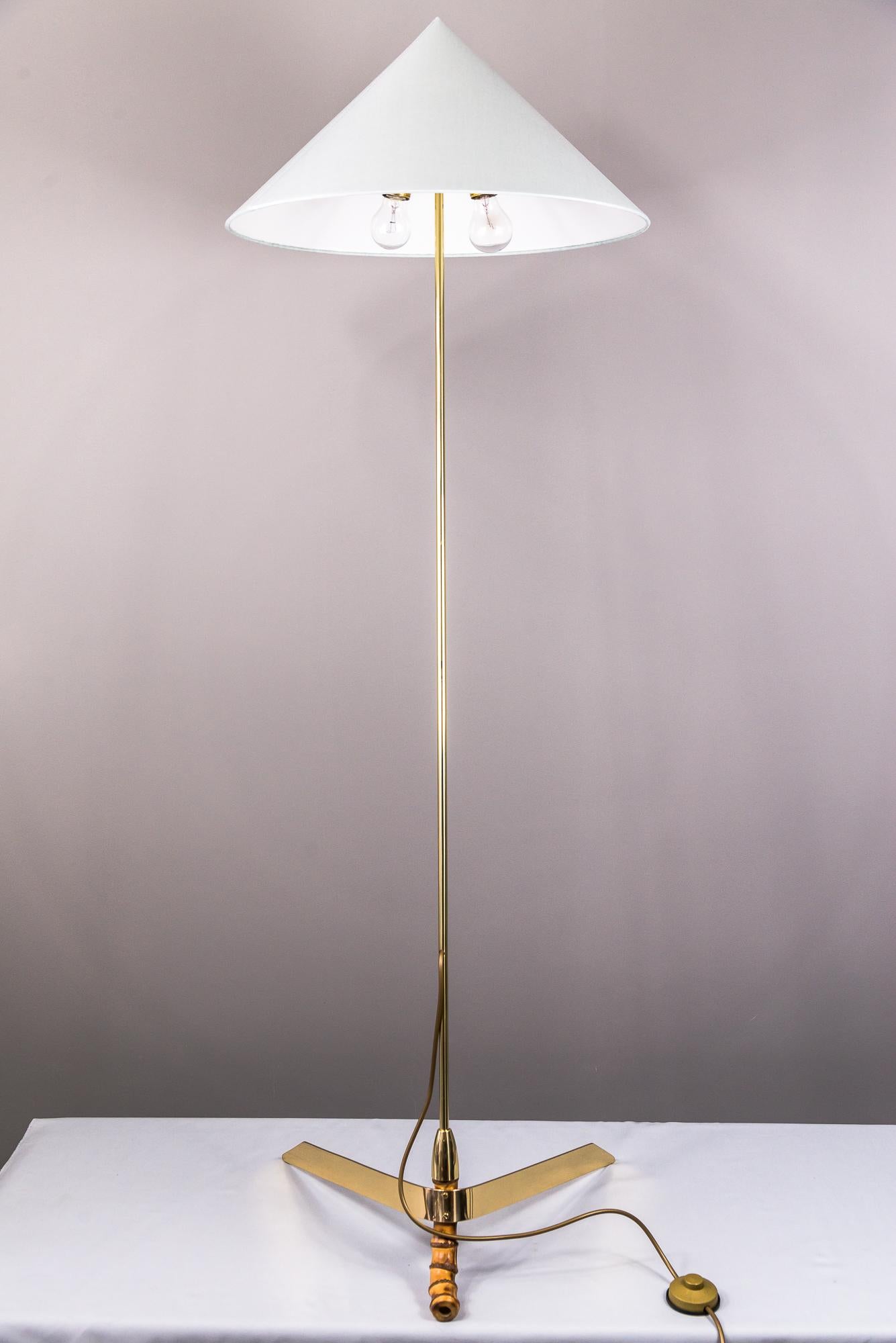 Rupert Nikoll floorlamp, circa 1950s
Polished and stove enamelled
The shade is replaced (New).