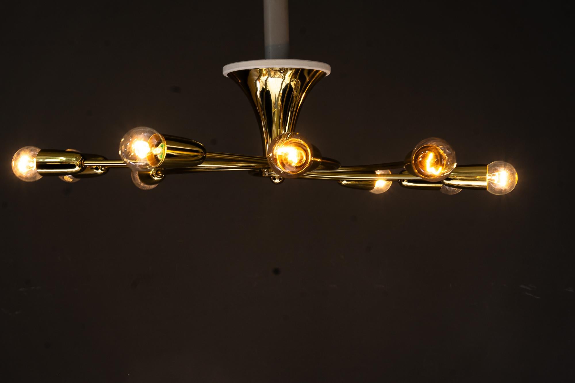 Rupert Nikoll sputnik ceiling lamp vienna around 1960s For Sale 3