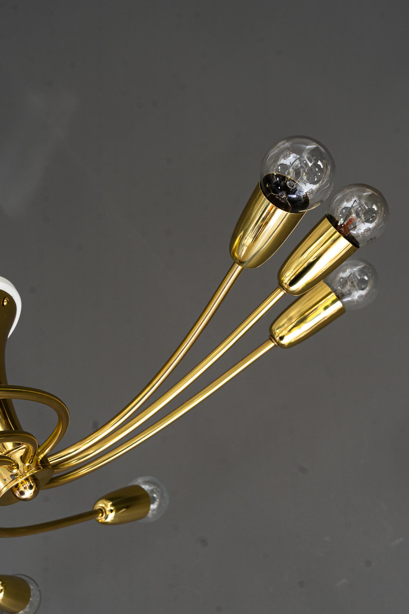 Mid-Century Modern Rupert Nikoll sputnik ceiling lamp vienna around 1960s For Sale