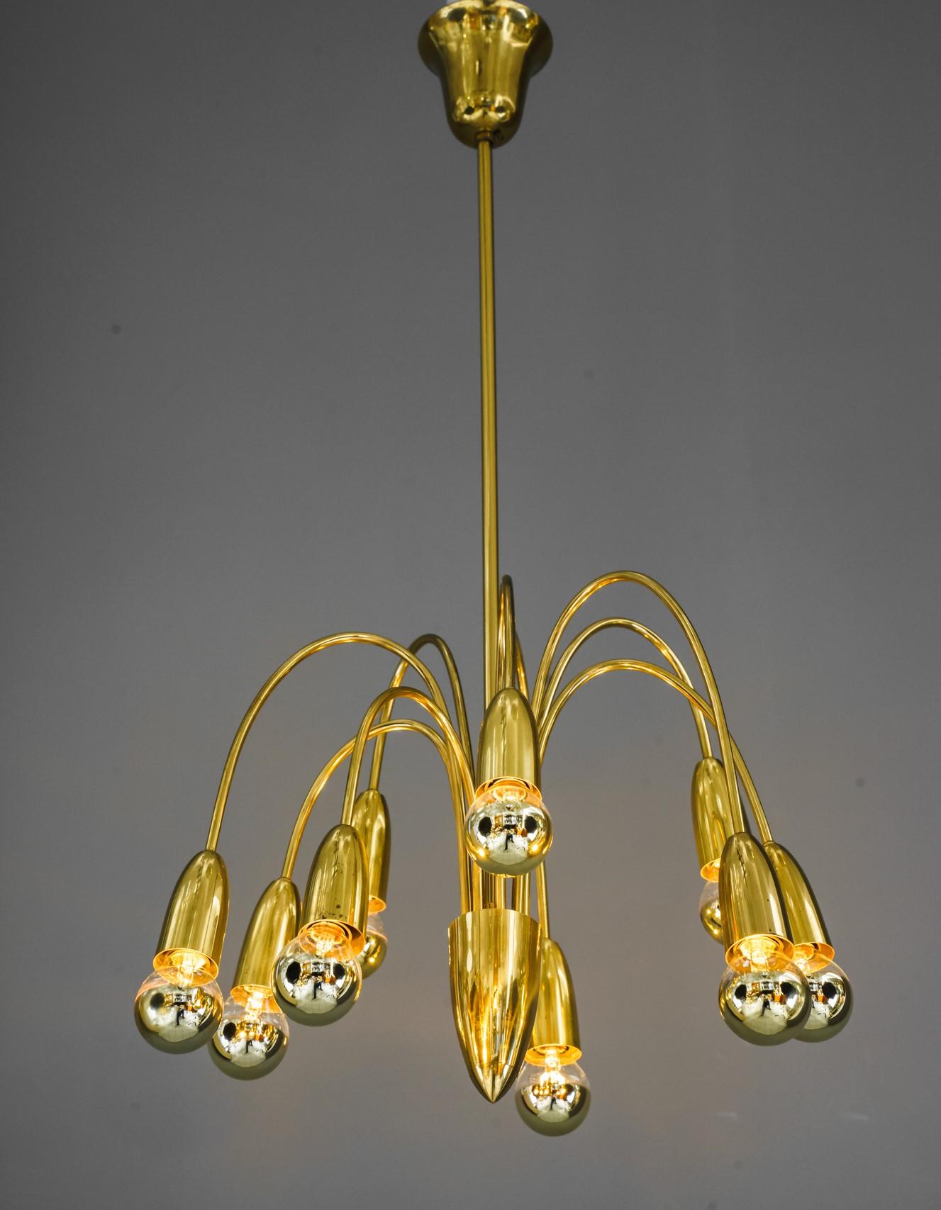 Rupert Nikoll Sputnik Chandelier Vienna Around 1960s For Sale 8