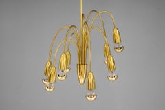 Rupert Nikoll Sputnik Chandelier Vienna Around 1960s
