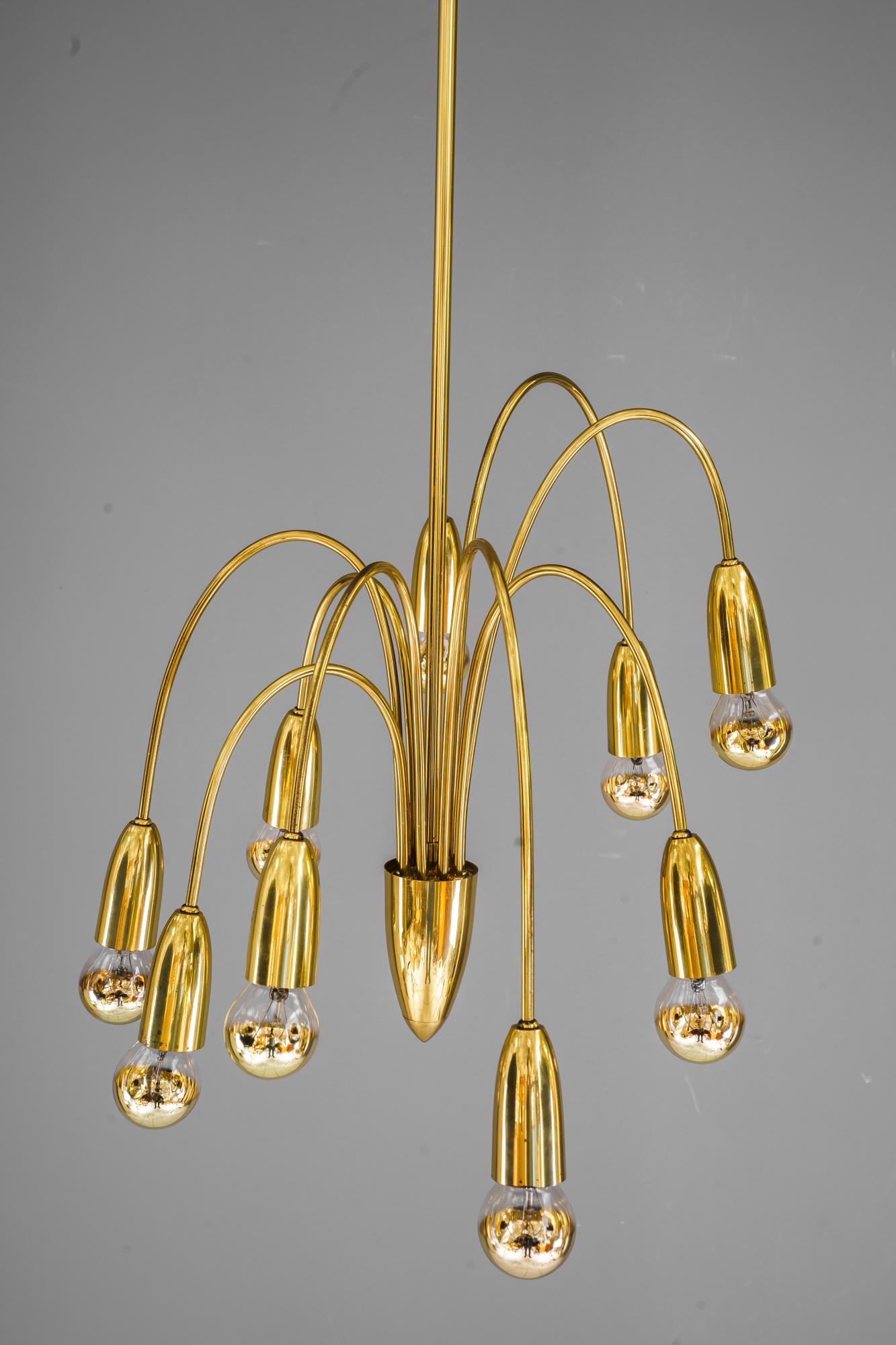 Austrian Rupert Nikoll Sputnik Chandelier Vienna Around 1960s For Sale