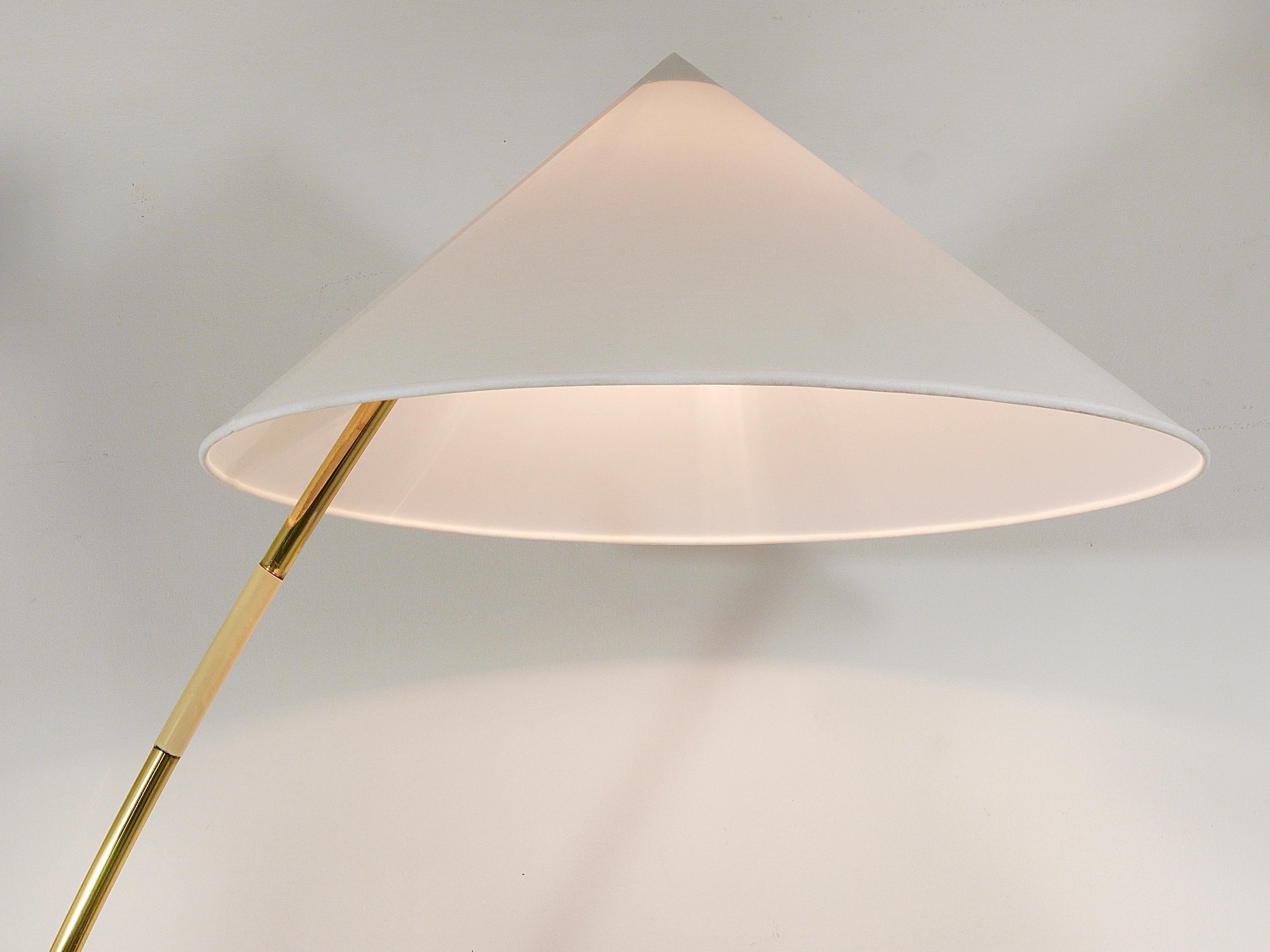 Rupert Nikoll Sumatra Mid-Century Brass Floor Lamp, Vienna, Austria, 1950s For Sale 5