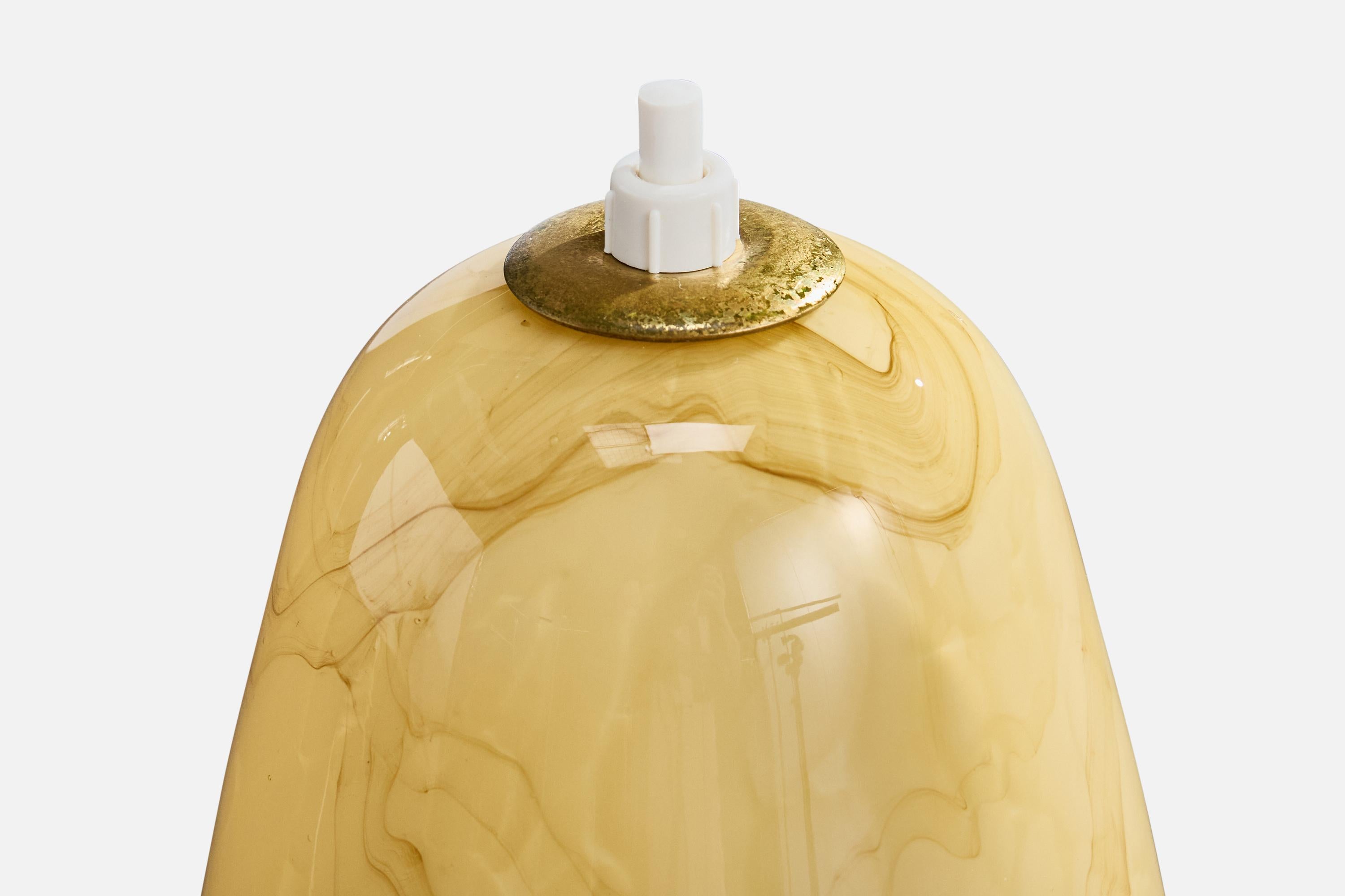 20ième siècle Rupert Nikoll, lampe de table, laiton, verre, Autriche, années 1950 en vente
