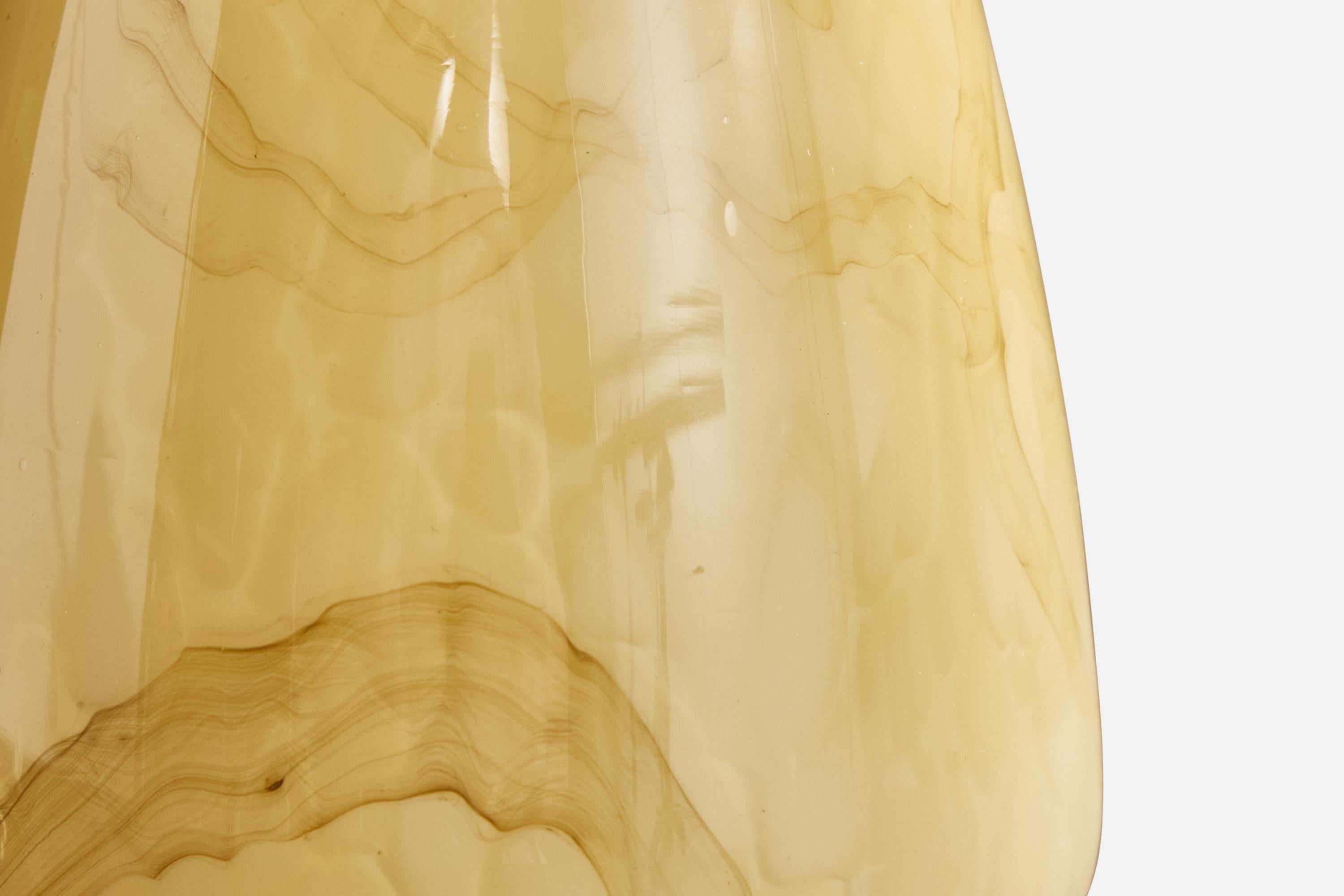 Laiton Rupert Nikoll, lampe de table, laiton, verre, Autriche, années 1950 en vente