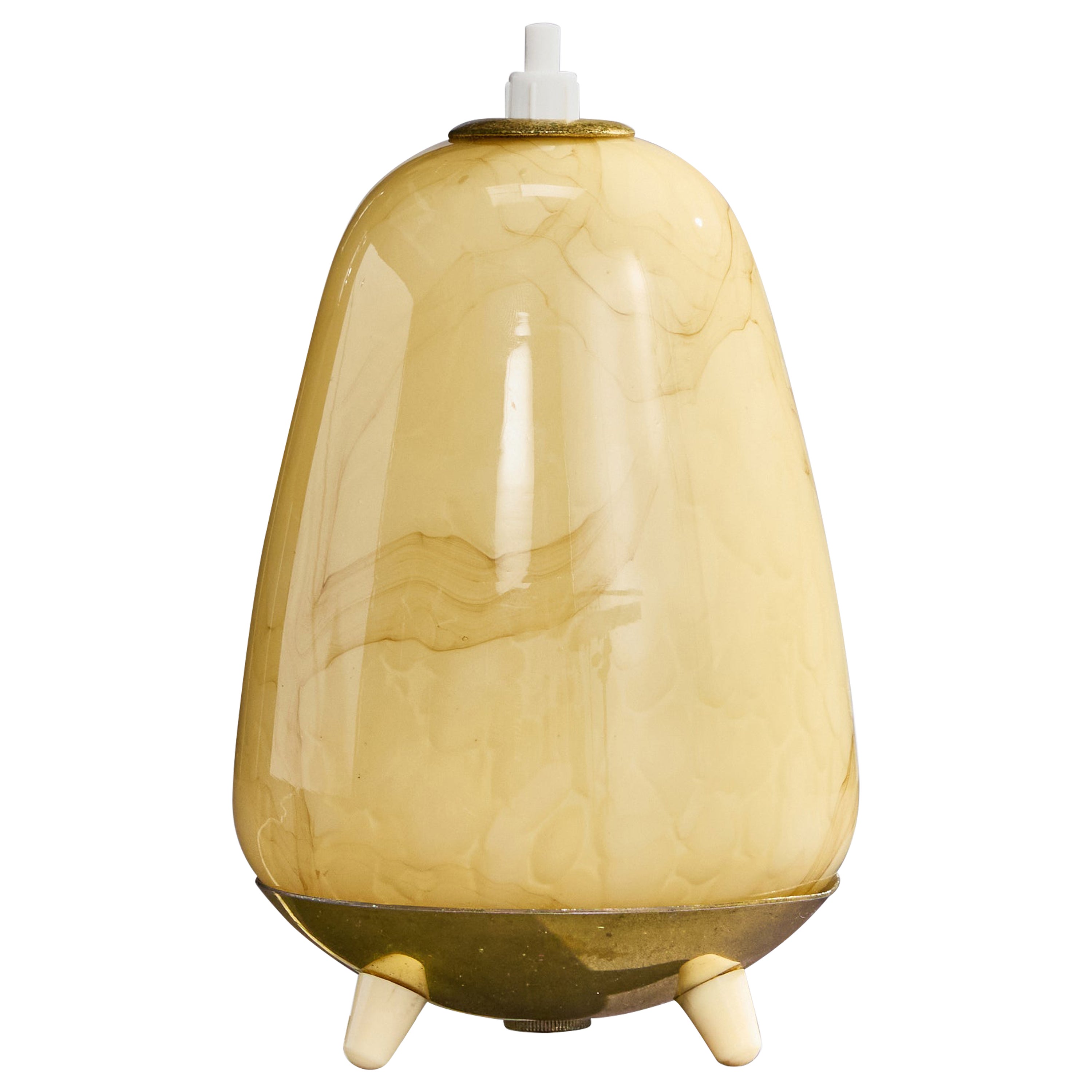 Rupert Nikoll, lampe de table, laiton, verre, Autriche, années 1950 en vente