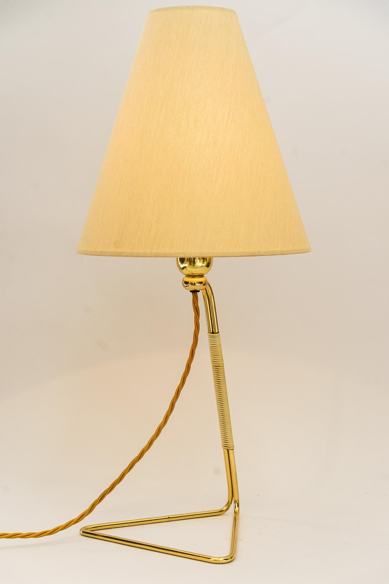Polished Rupert Nikoll table lamp vienna around 1950s For Sale