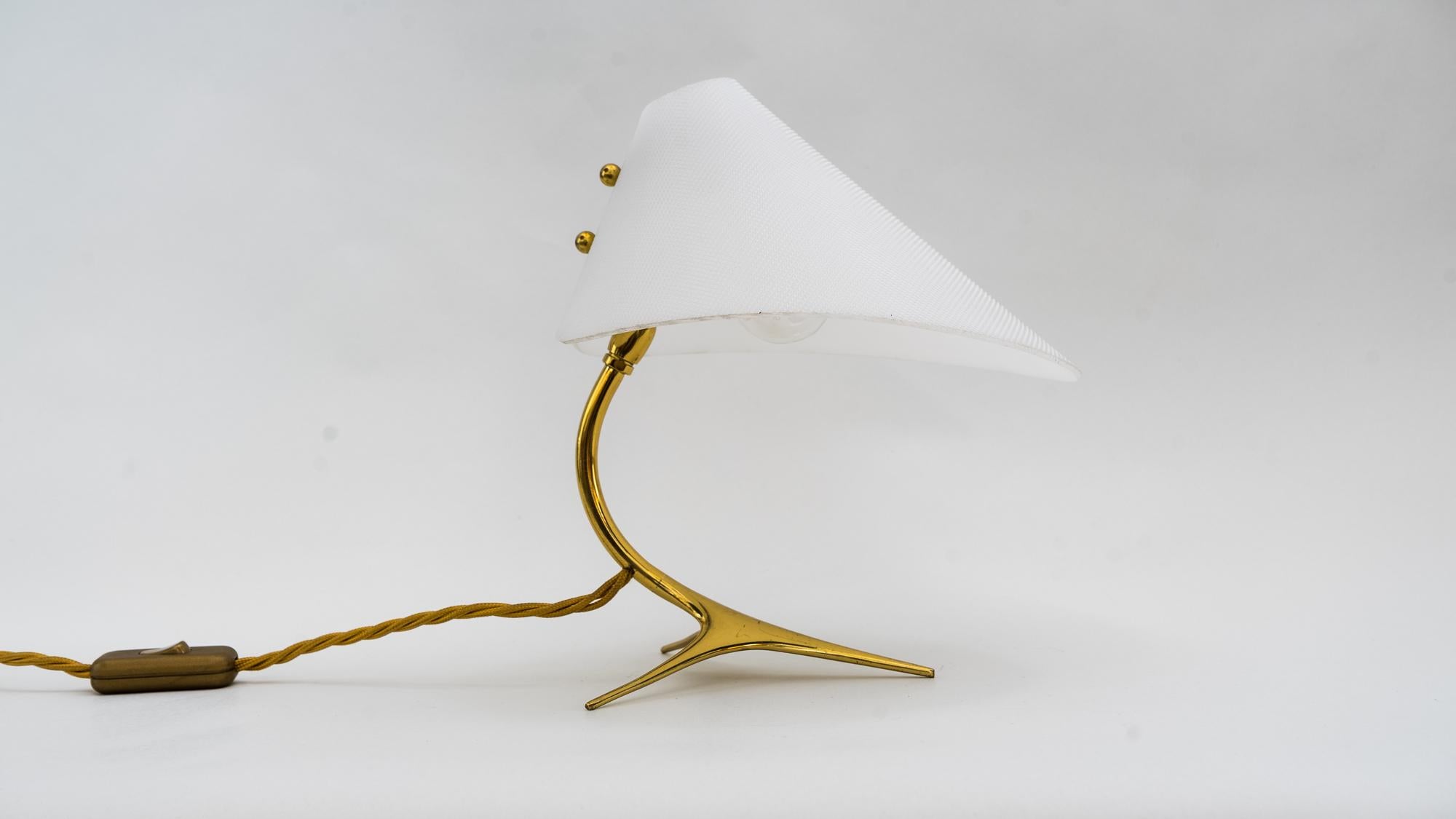 Rupert Nikoll Table Lamp Vienna, circa 1950s 'the shade is adjustable' 3